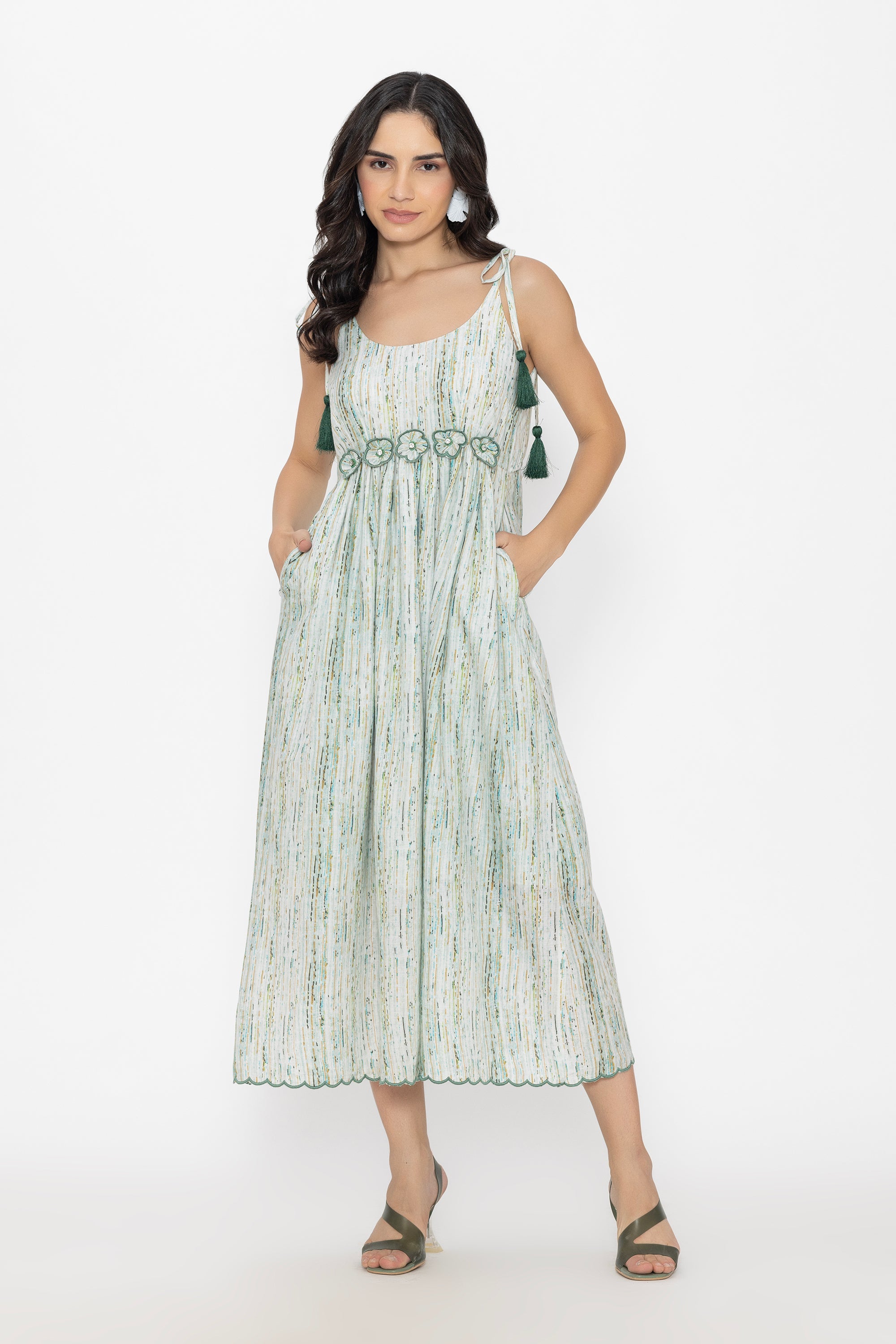 Floral Cutout Anarkali Dress