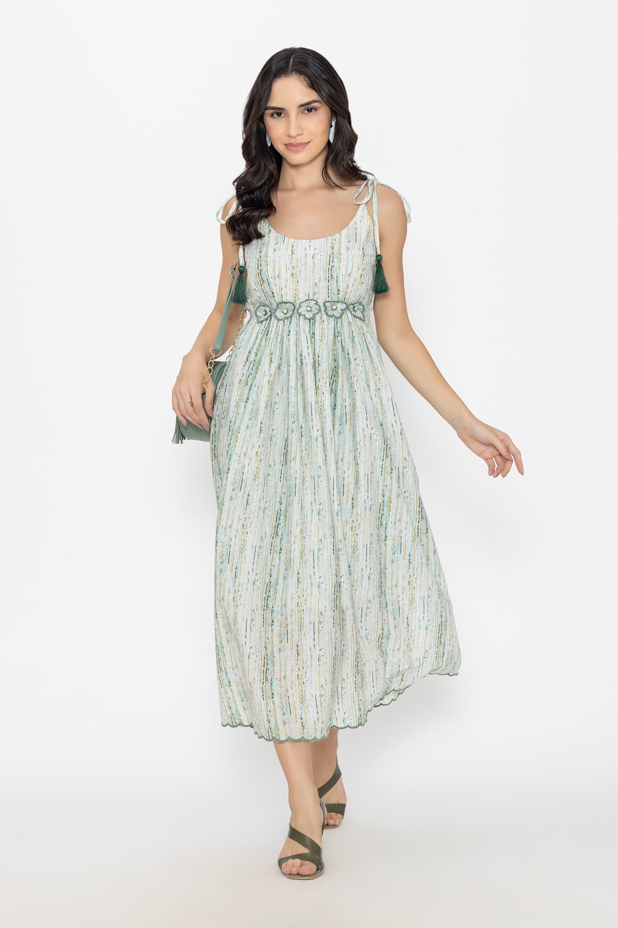 Floral Cutout Anarkali Dress