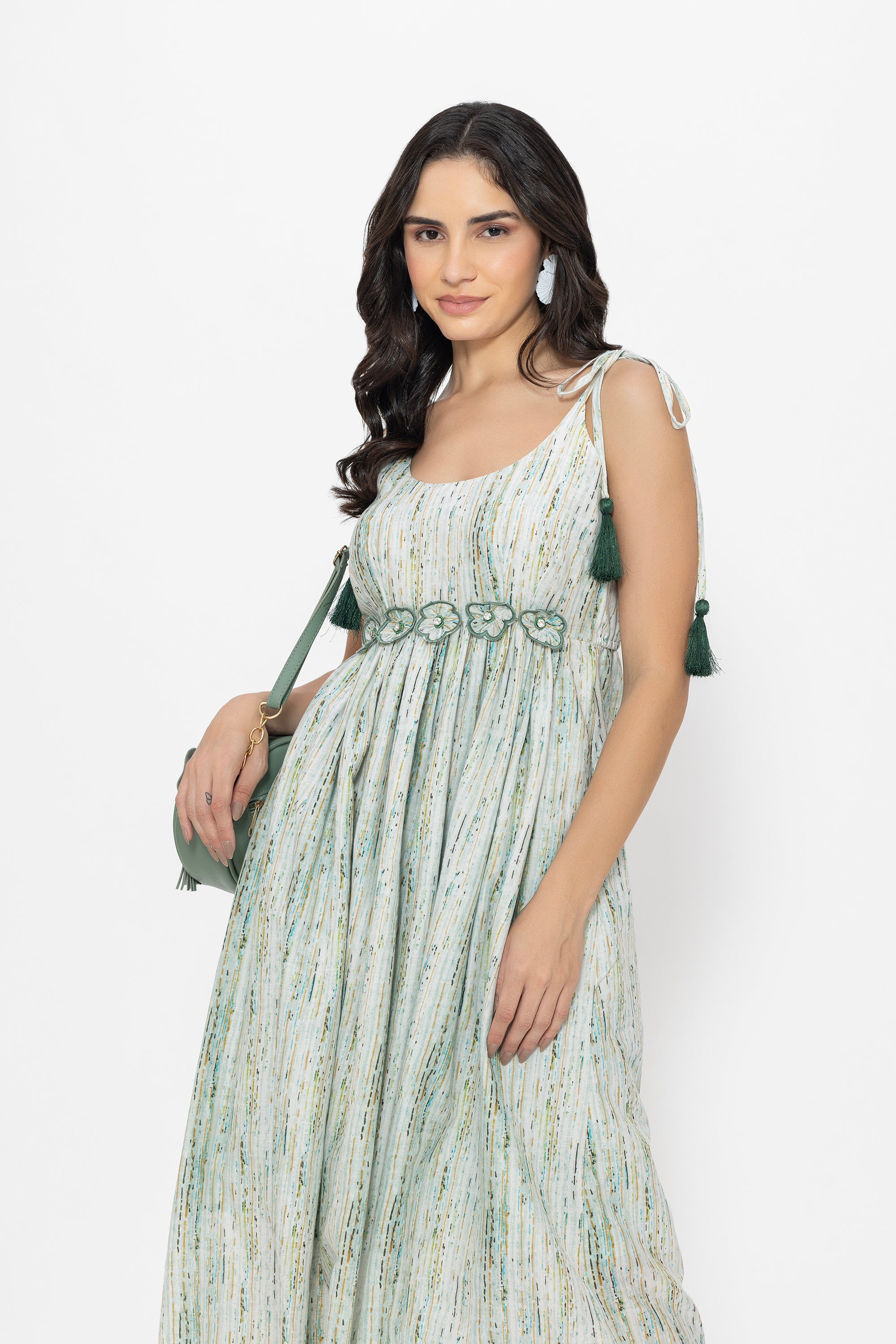 Floral Cutout Anarkali Dress