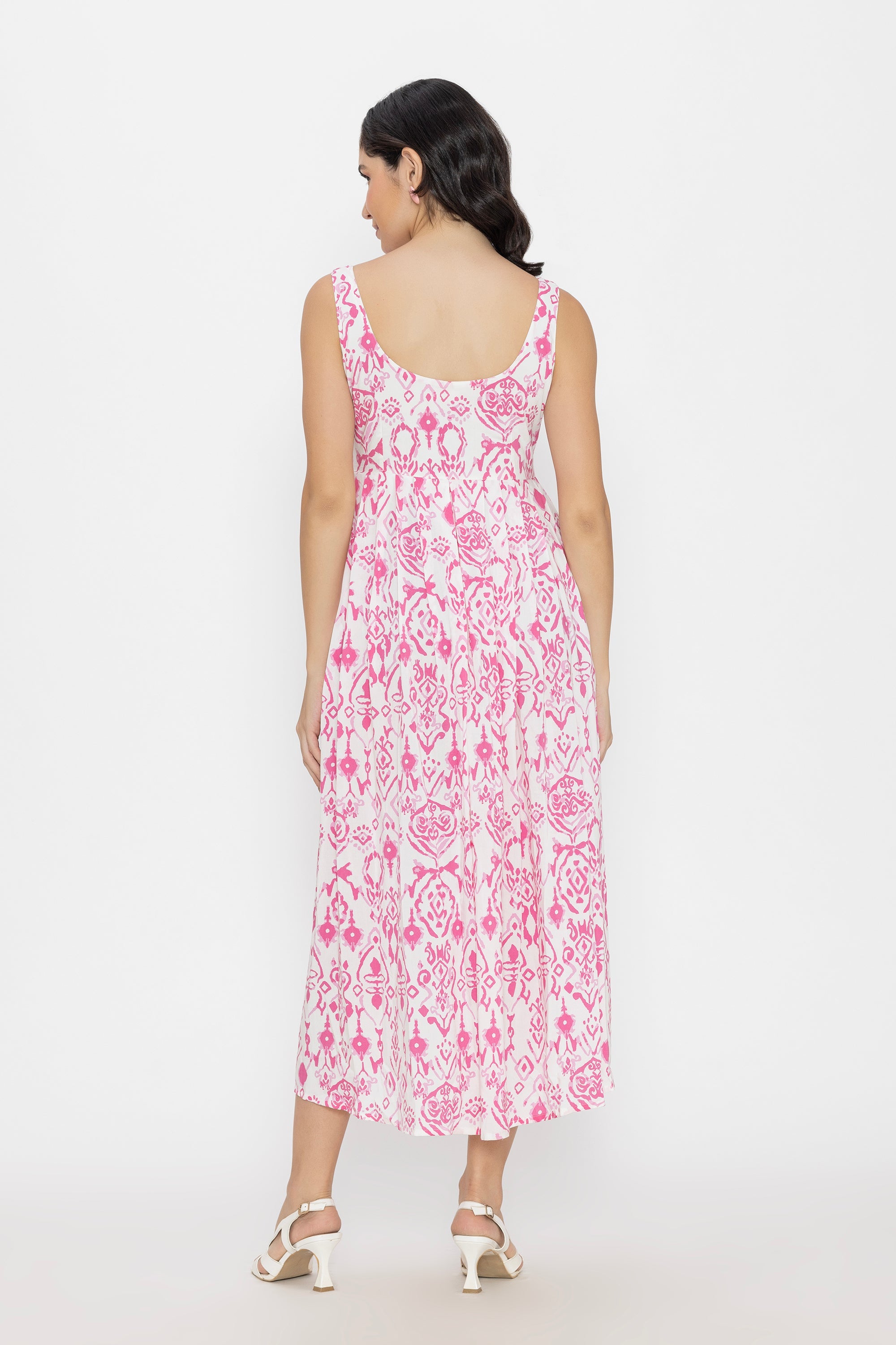 Pink Pleated Dress