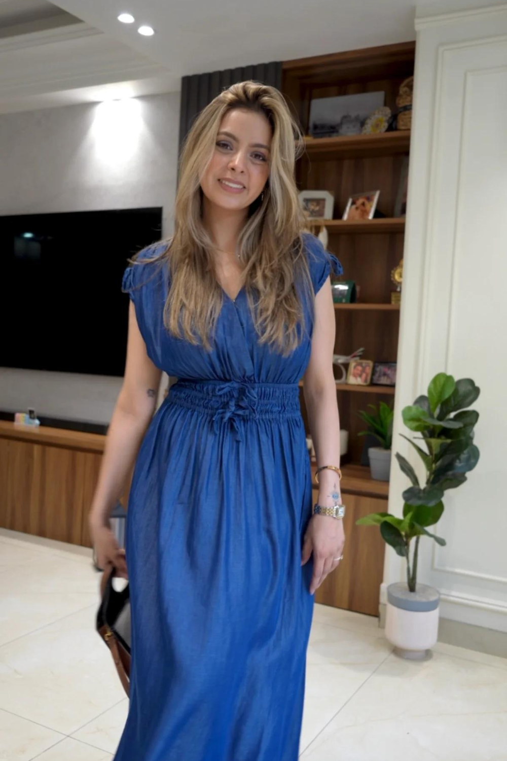 Soft Denim Midi Dress