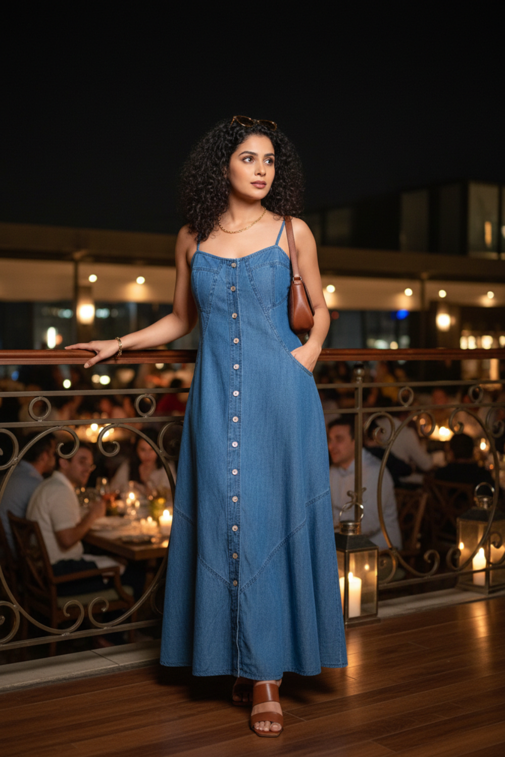 Button Down Denim Dress