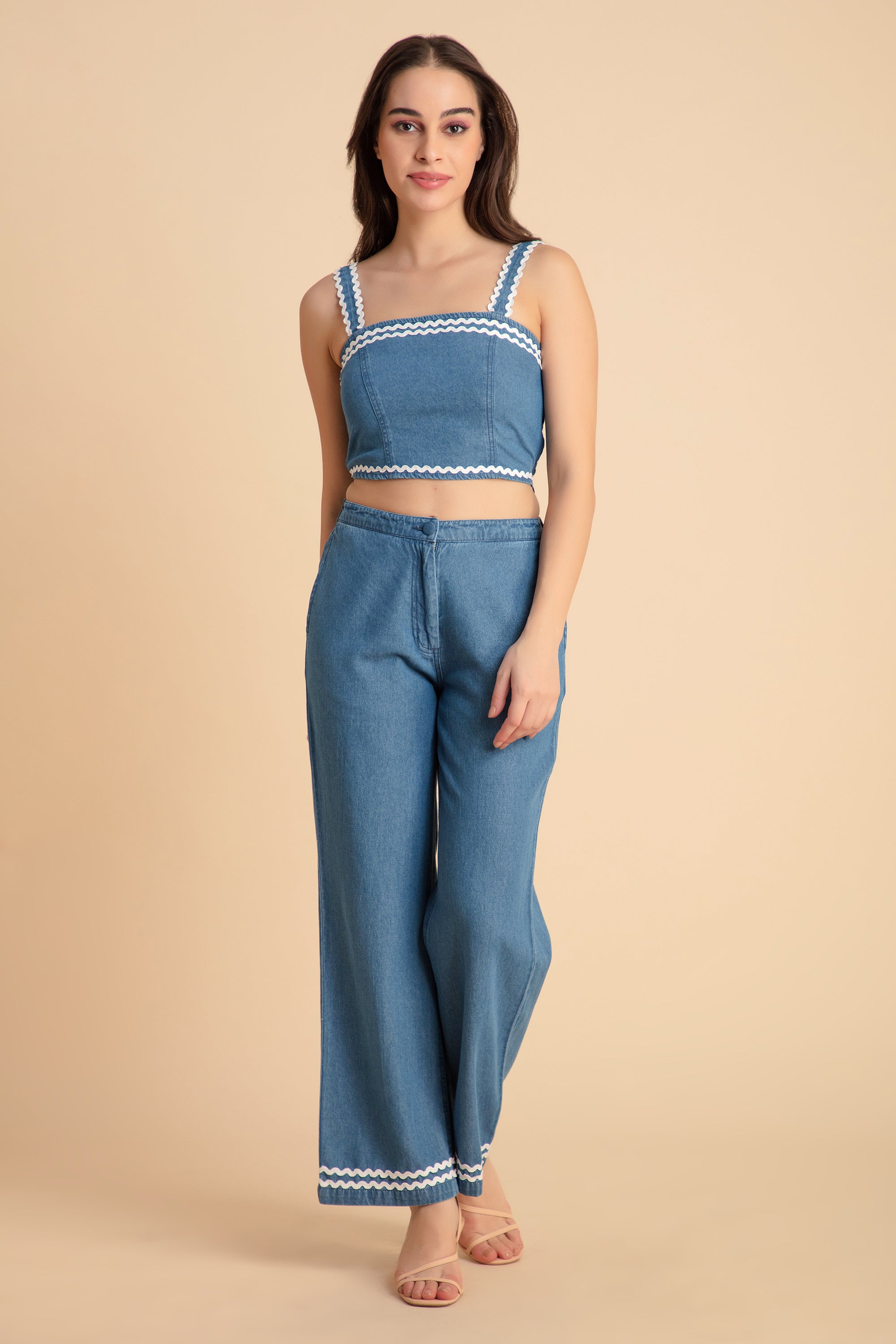 Denim Three Piece Coord Set