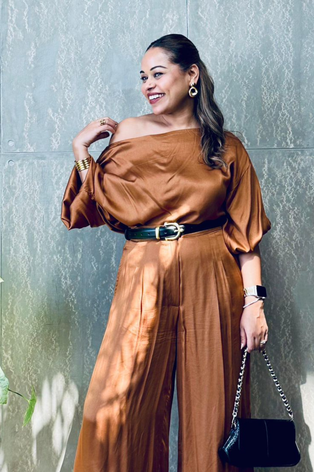 Satin Drop Shoulder Coordset