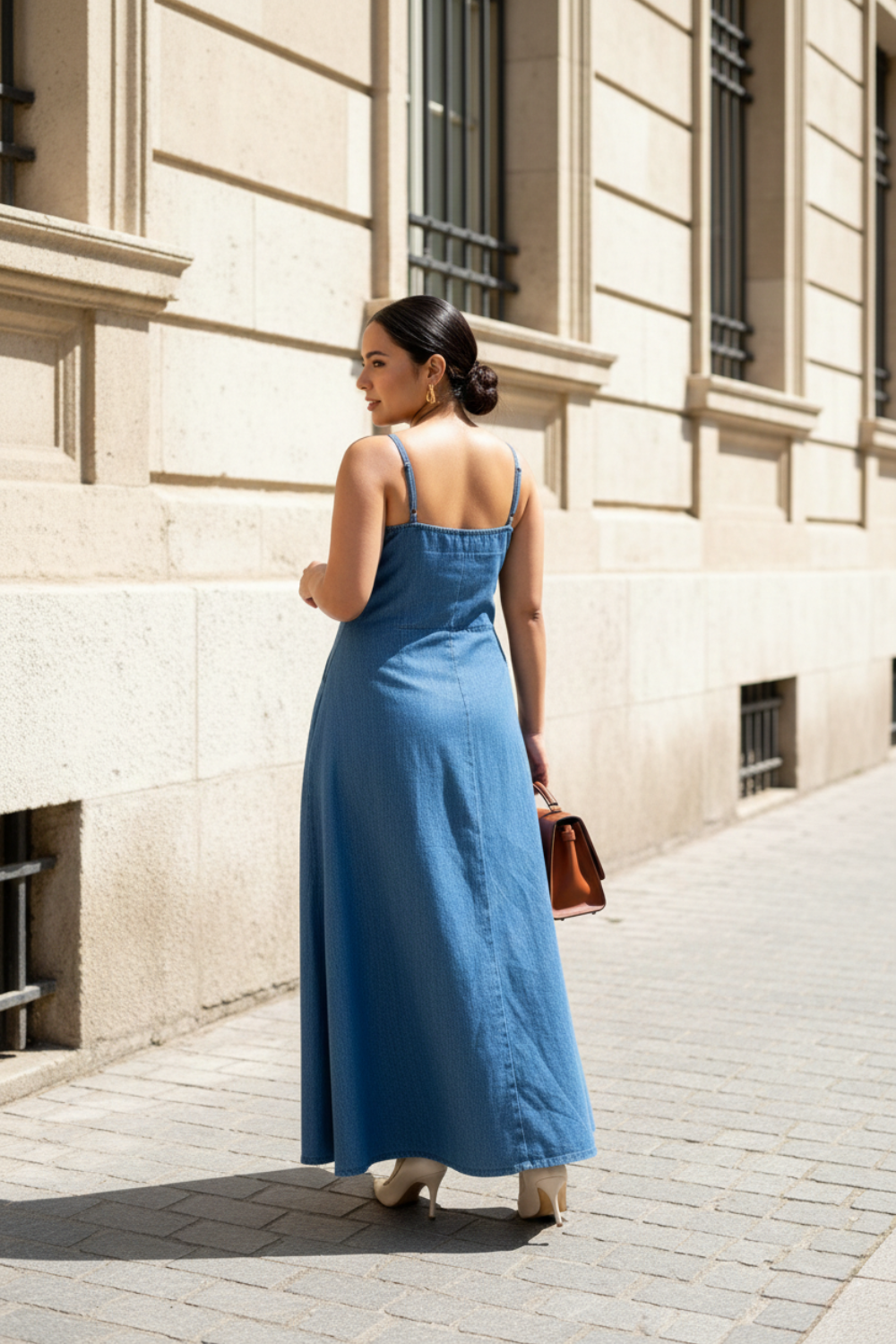 Button Down Denim Dress