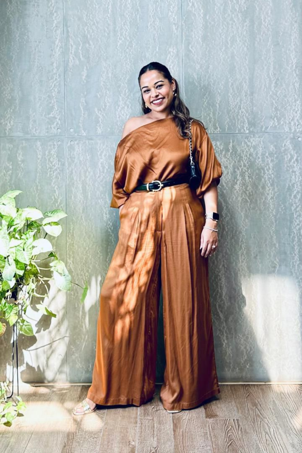 Satin Drop Shoulder Coordset