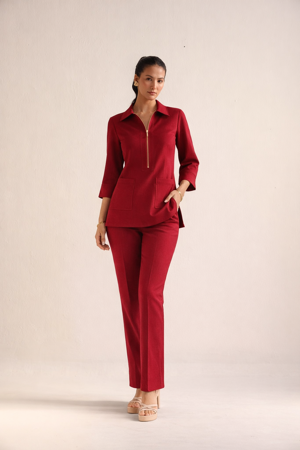 Mahira coordset cheery red