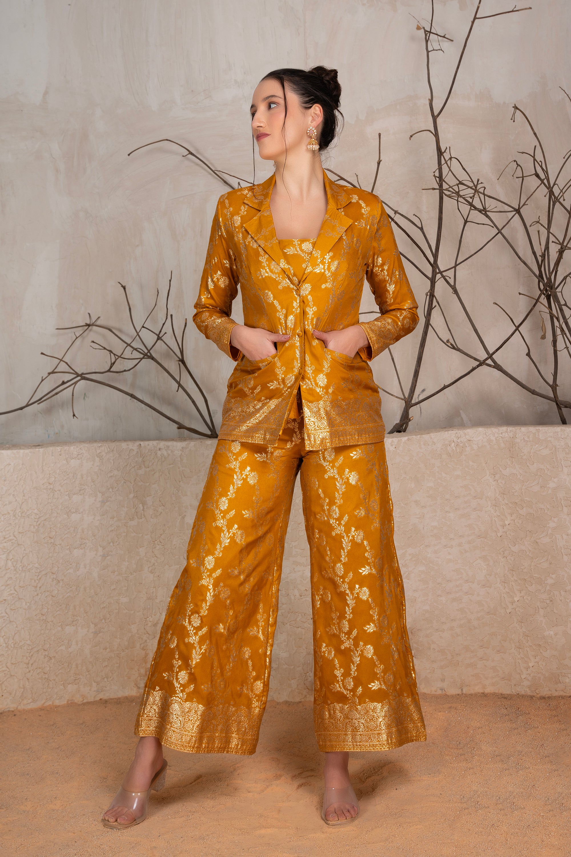 Golden Bloom Co-Ord Set