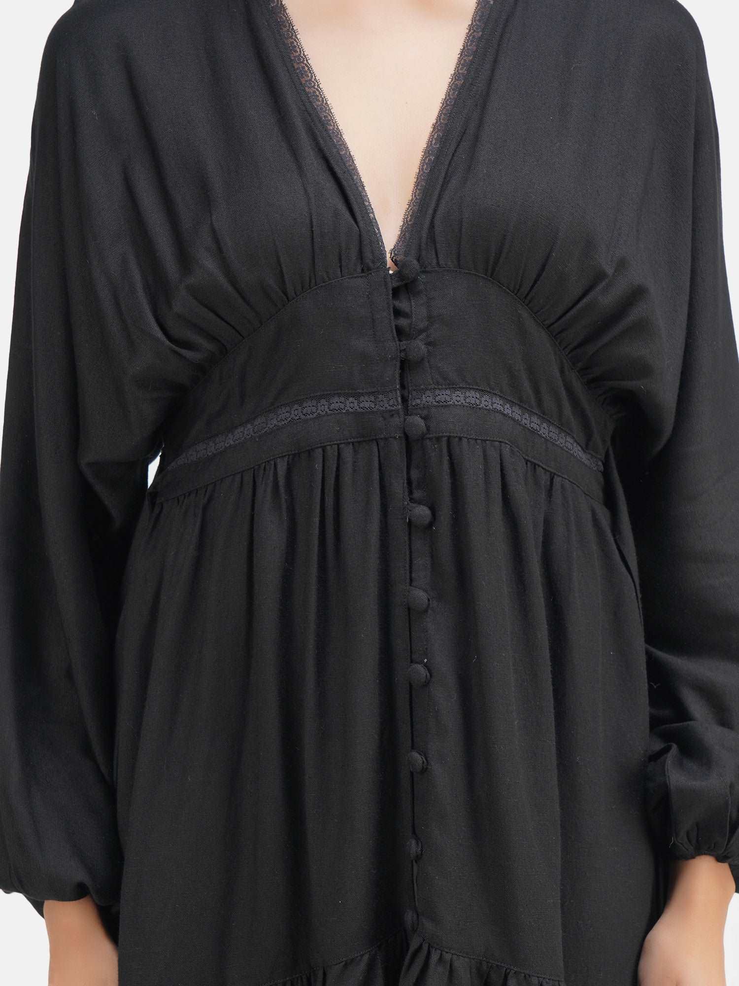 Exaggerated Sleeve Dress