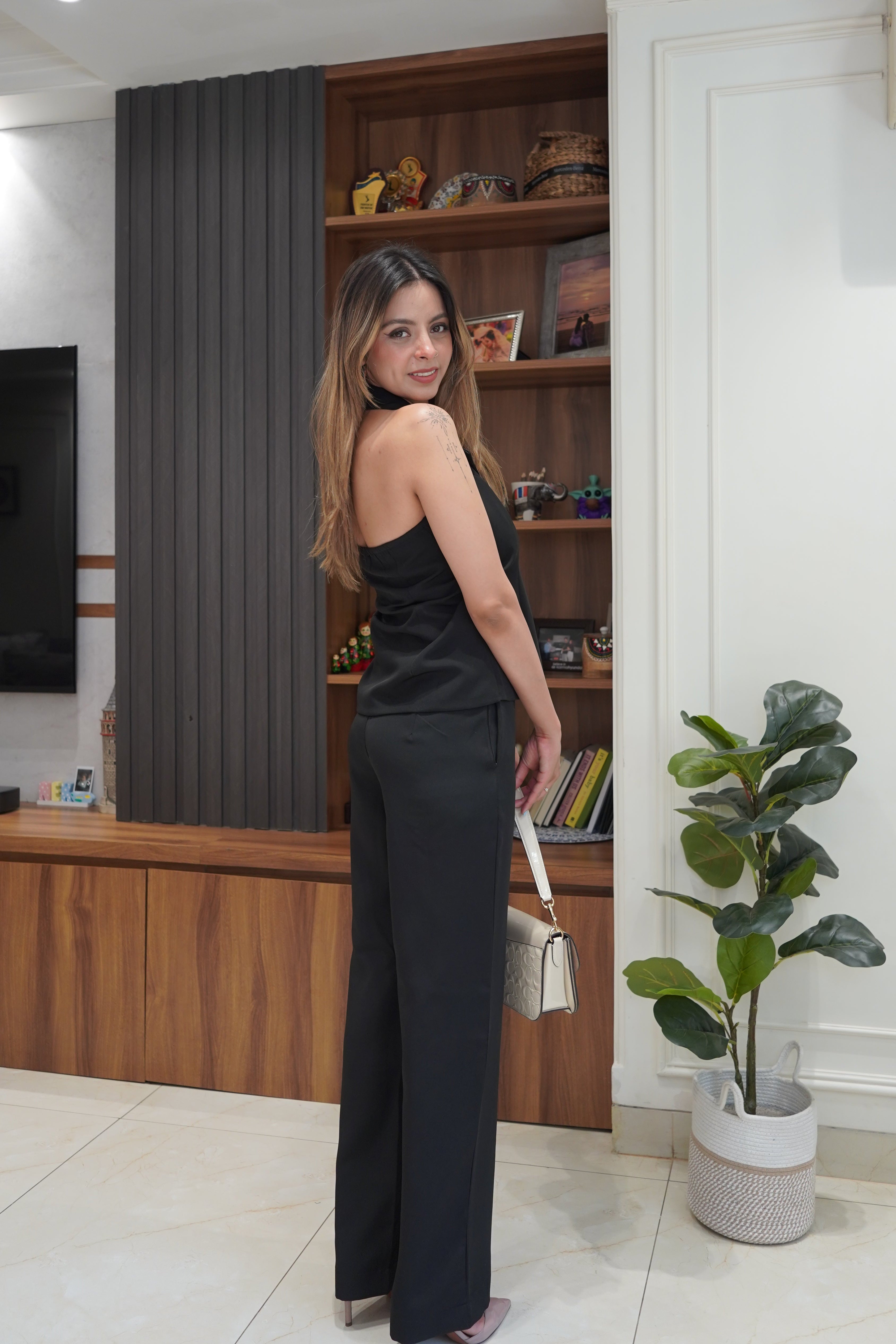 Black Statement Halterneck Coord