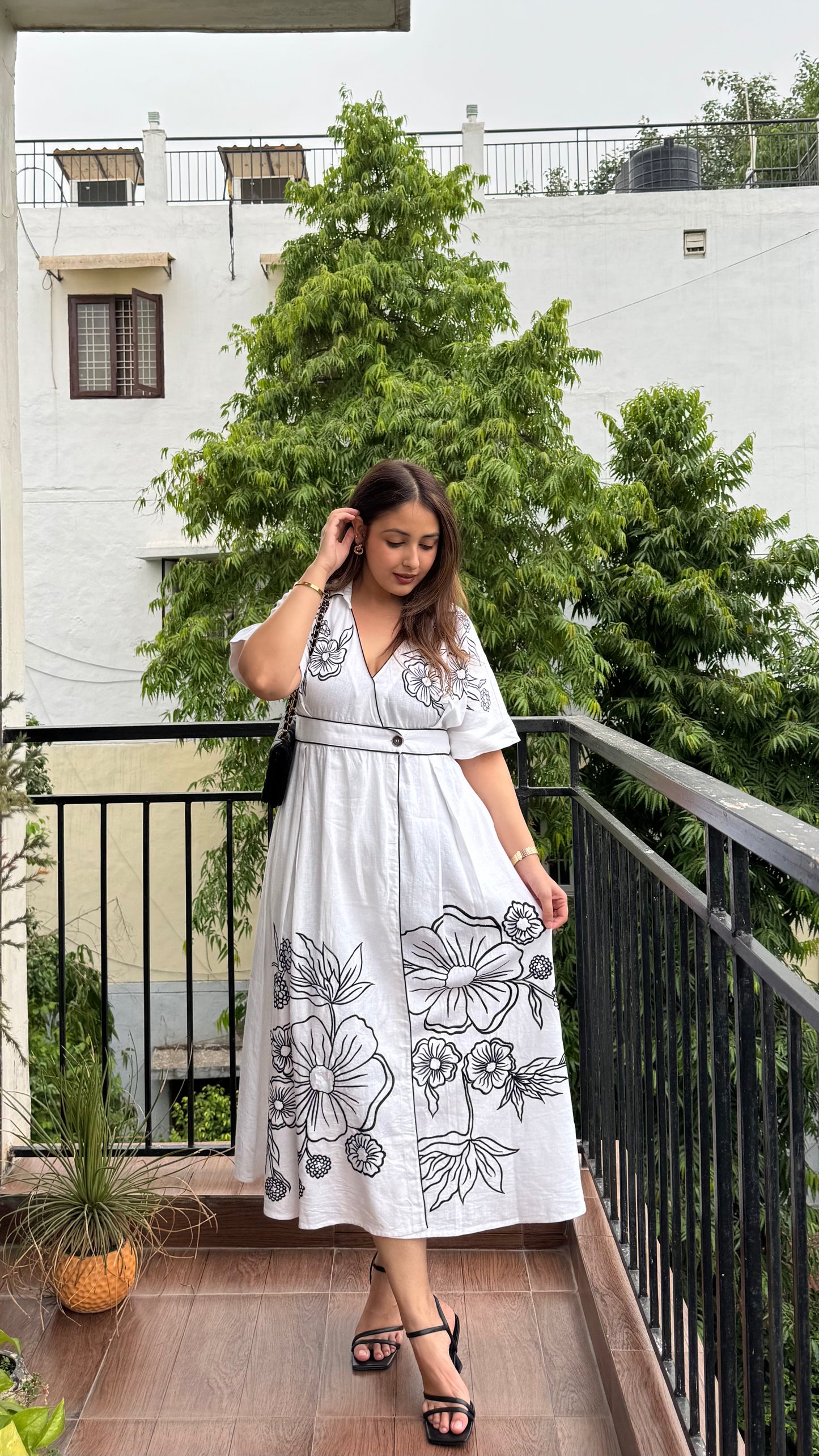White Linen Dress