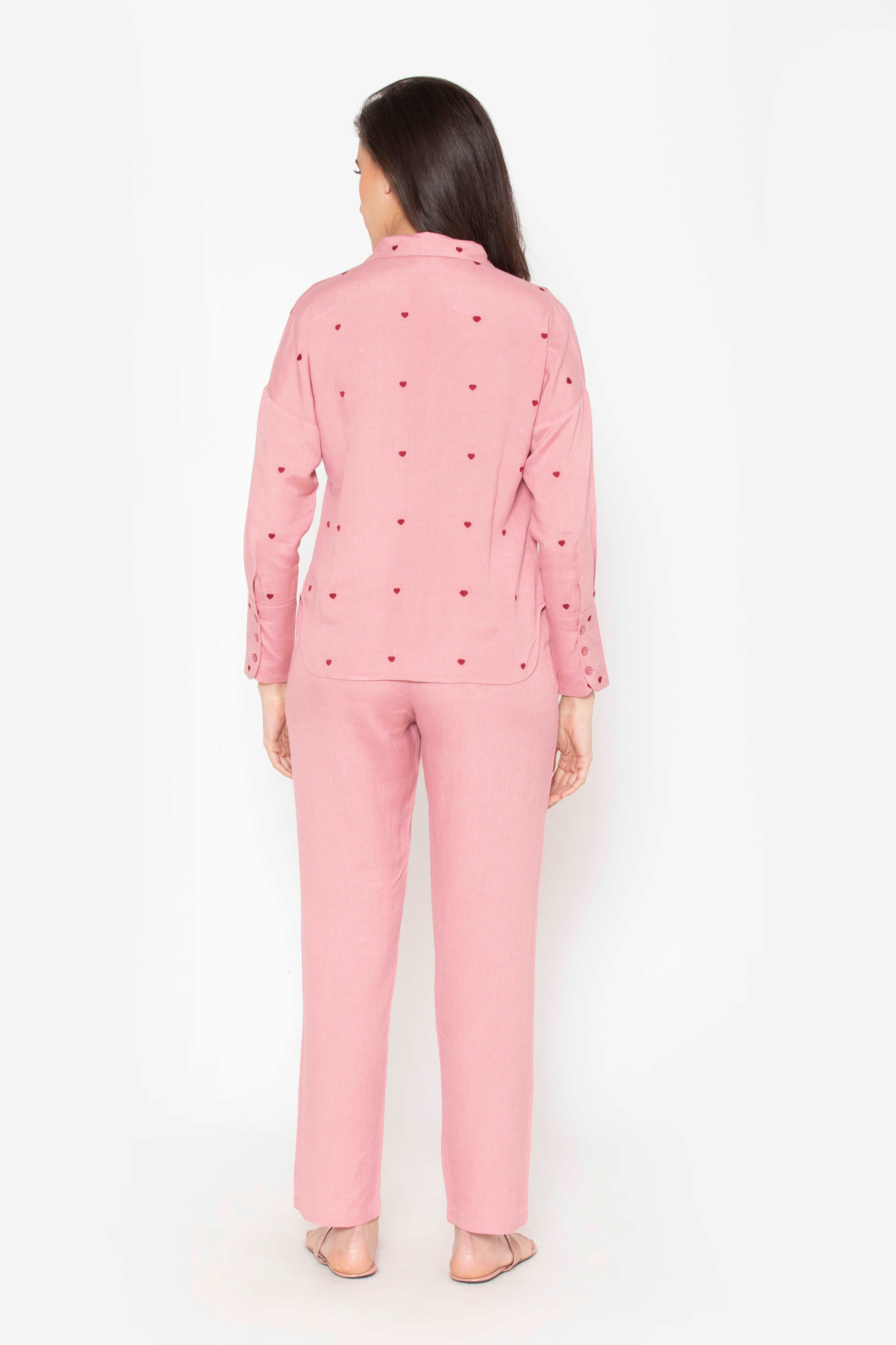 PREMIUM LINEN Scalloped cord PINK