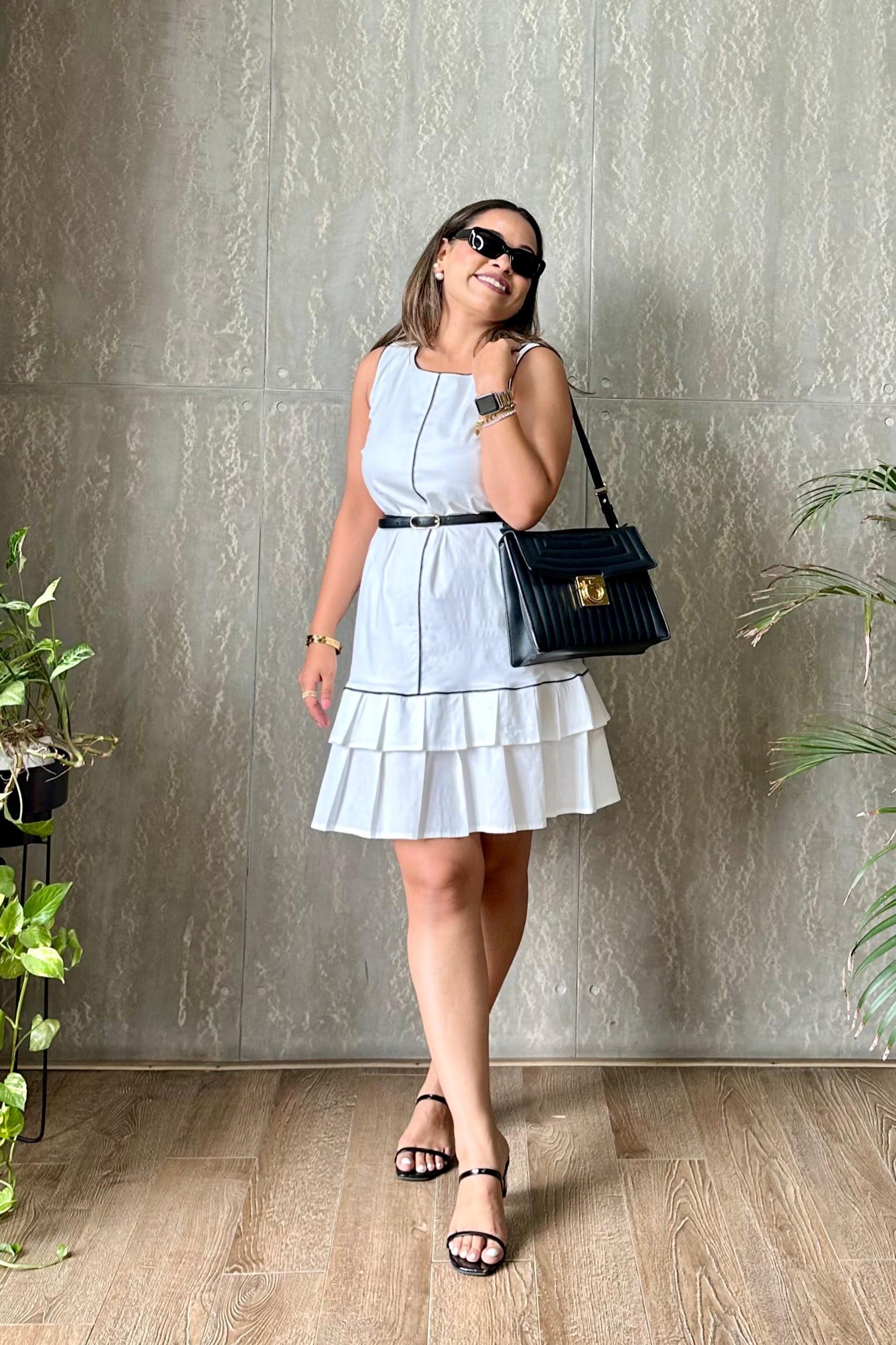 White Line Dress