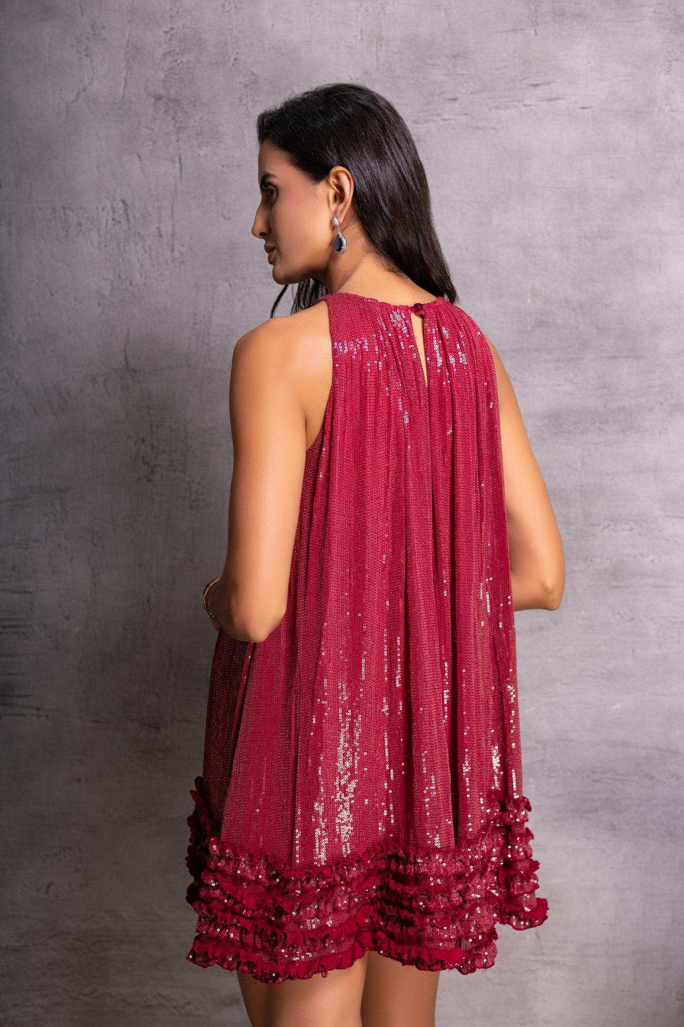 Scarlet Berry Shift Dress