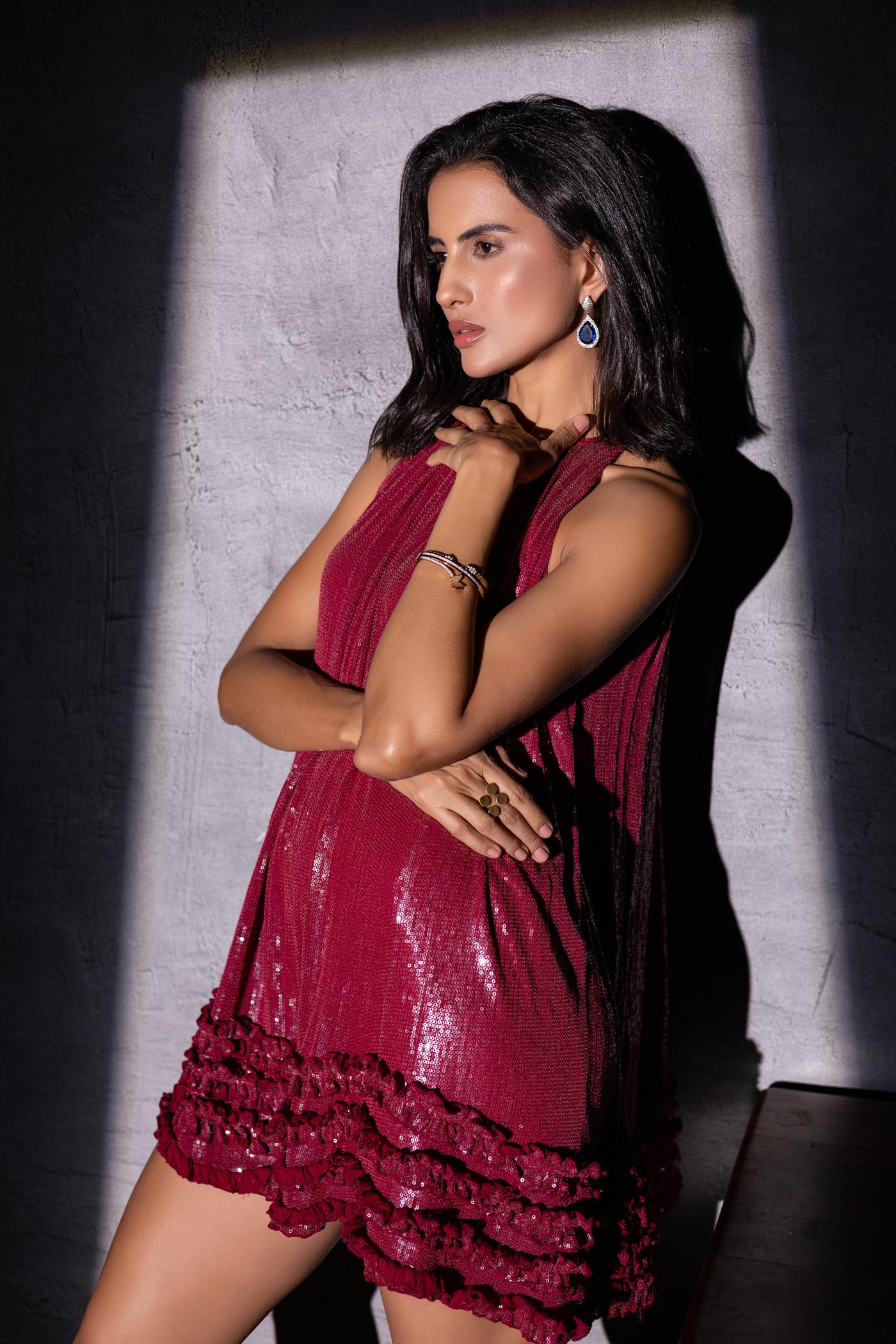 Scarlet Berry Shift Dress