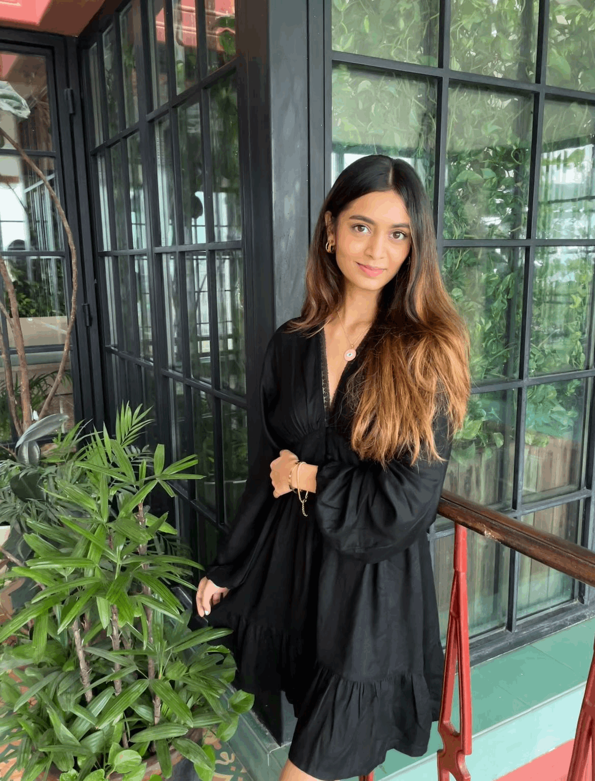 Exaggerated Sleeve Dress