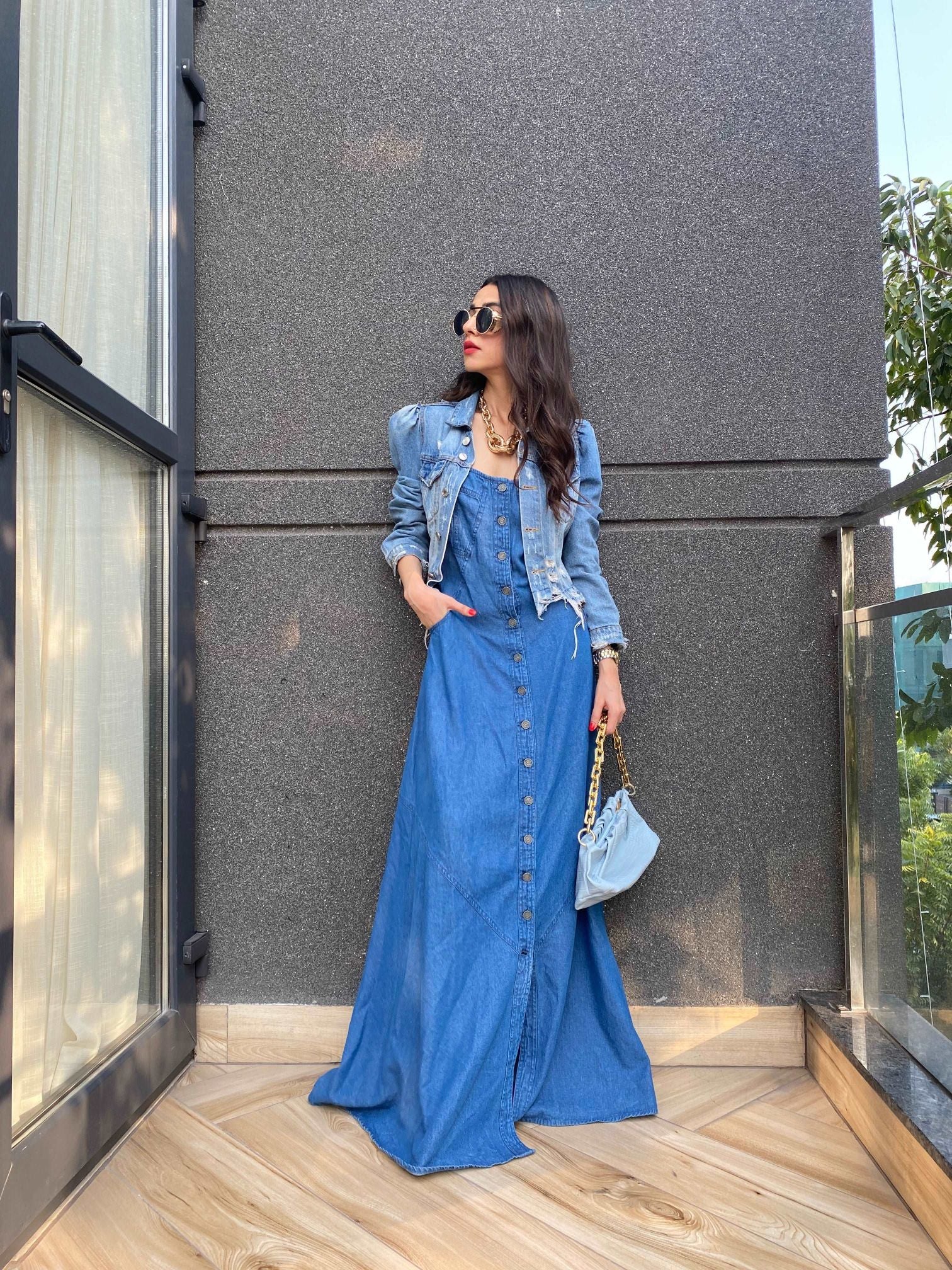 Button Down Denim Dress