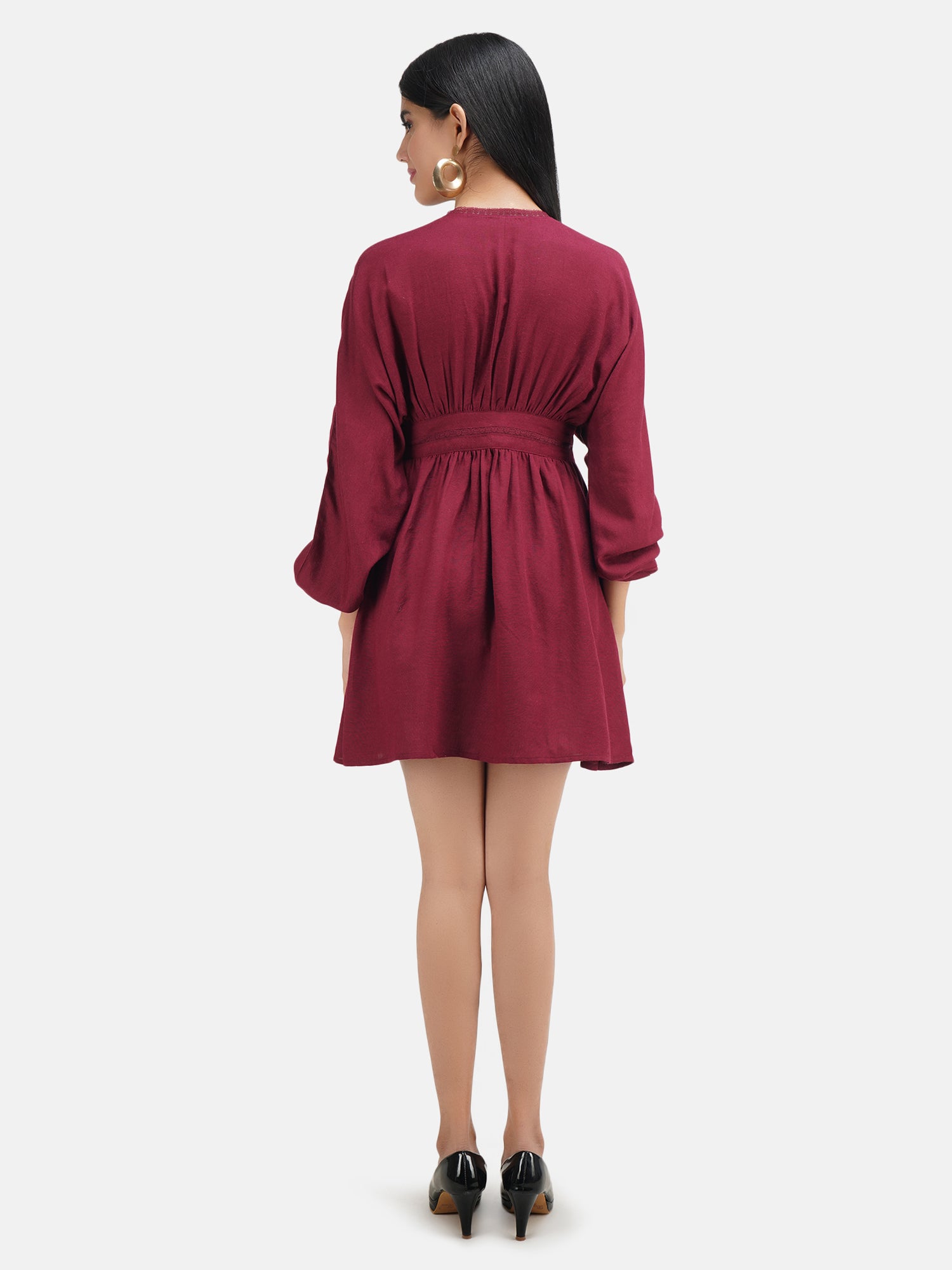 Exaggerated Sleeve Dress