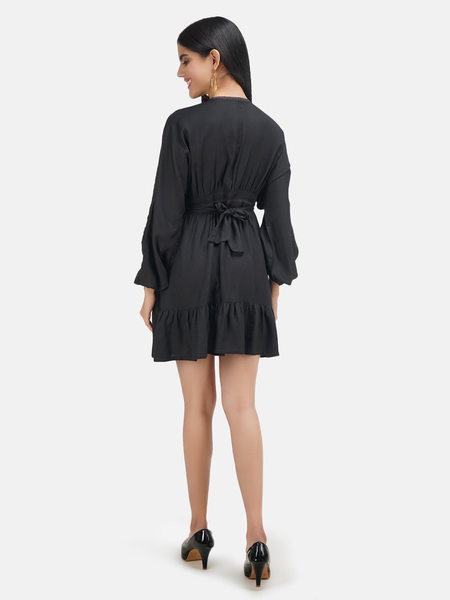 Exaggerated Sleeve Dress