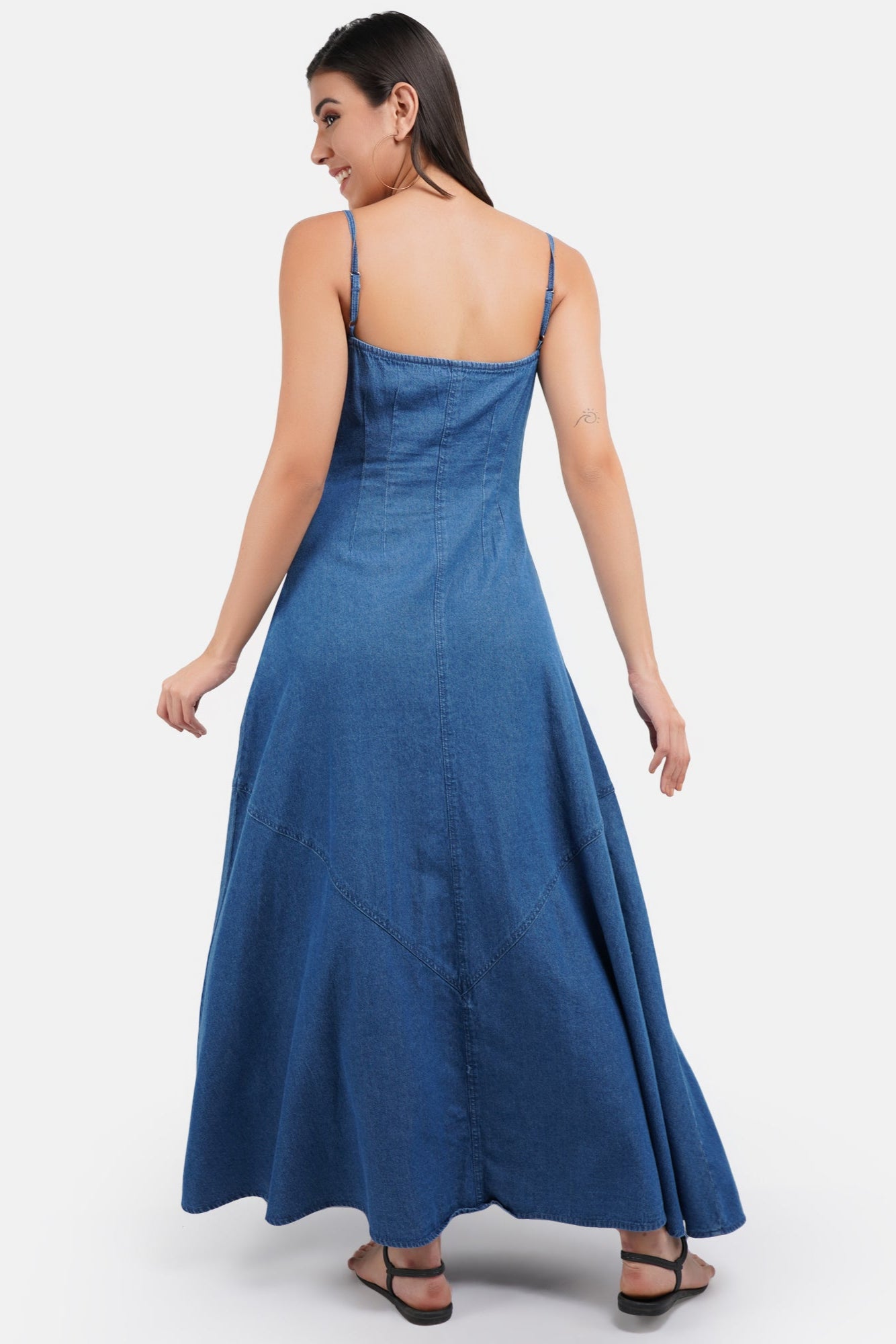 Blue Button Down Denim Dress