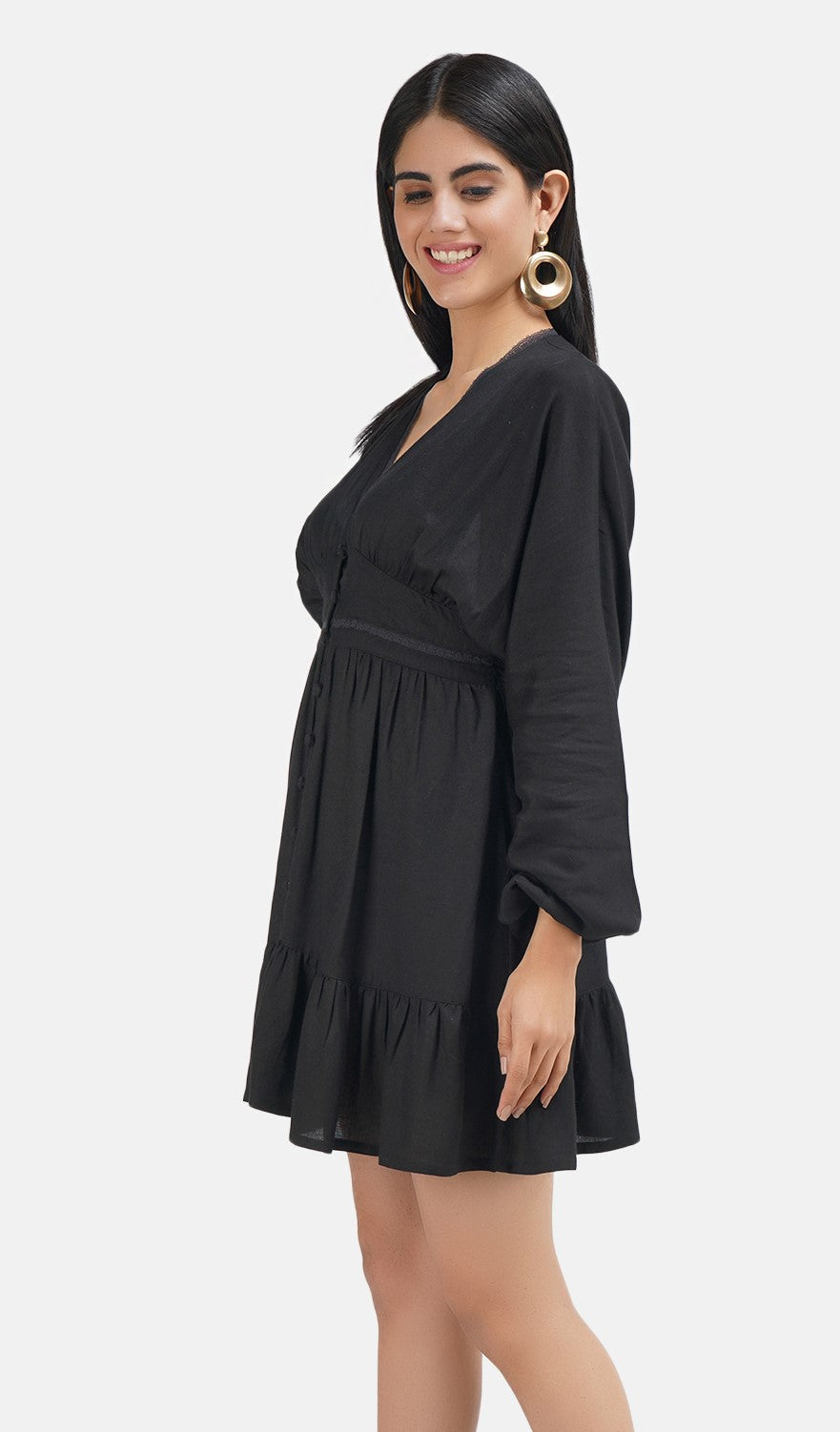 Exaggerated Sleeve Dress