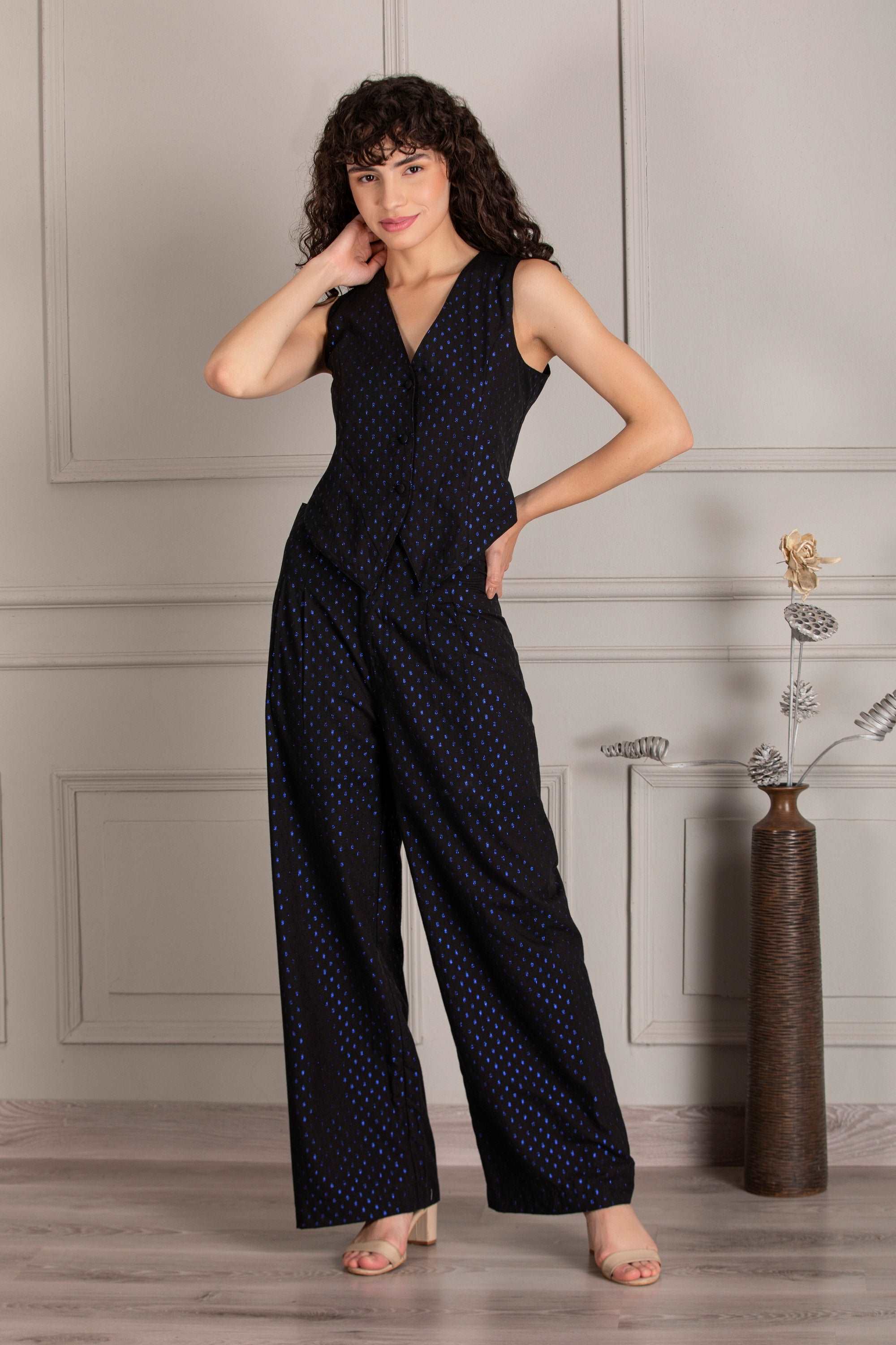 Waist Coat With Korean Pants