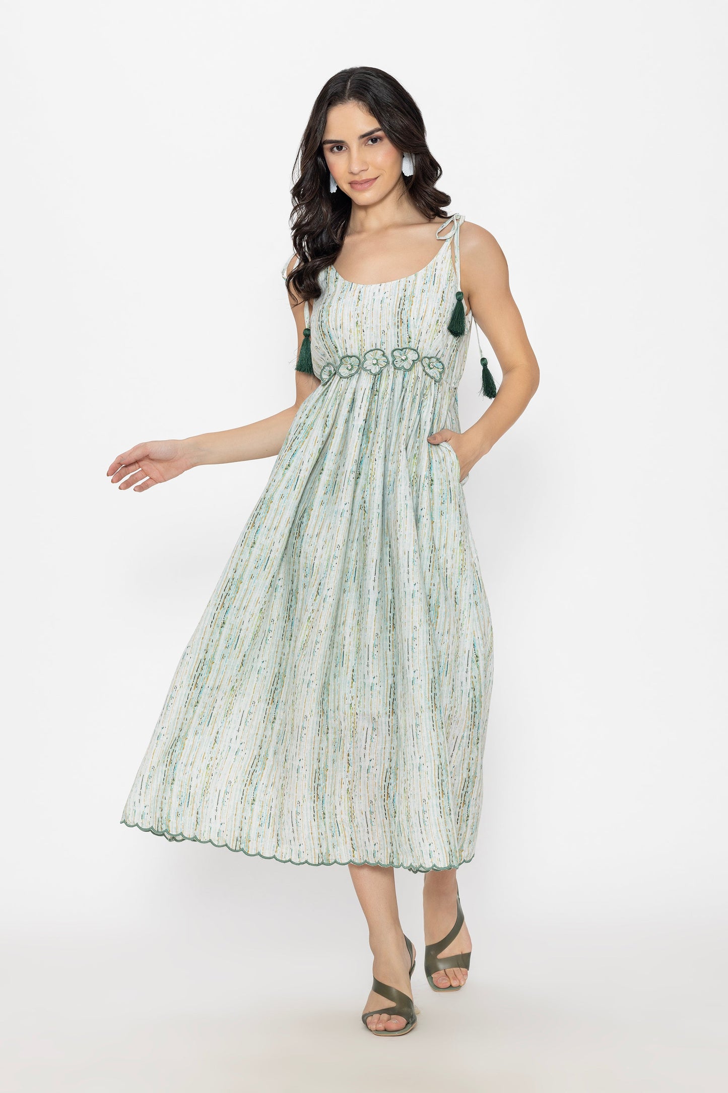 Floral Cutout Anarkali Dress