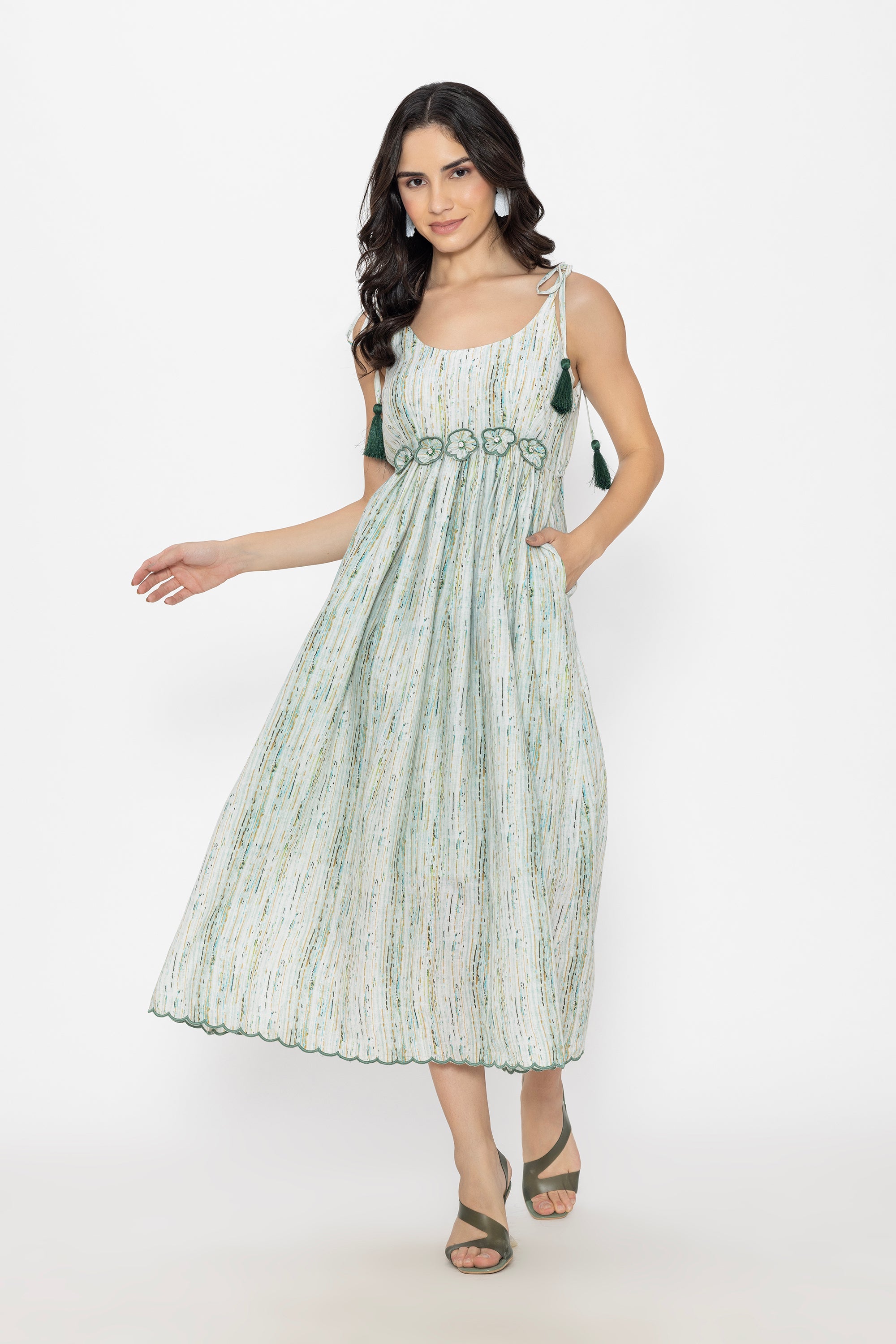 Floral Cutout Anarkali Dress