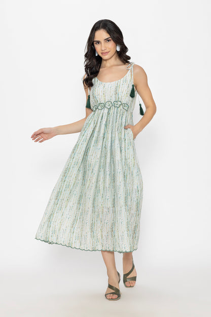 Floral Cutout Anarkali Dress