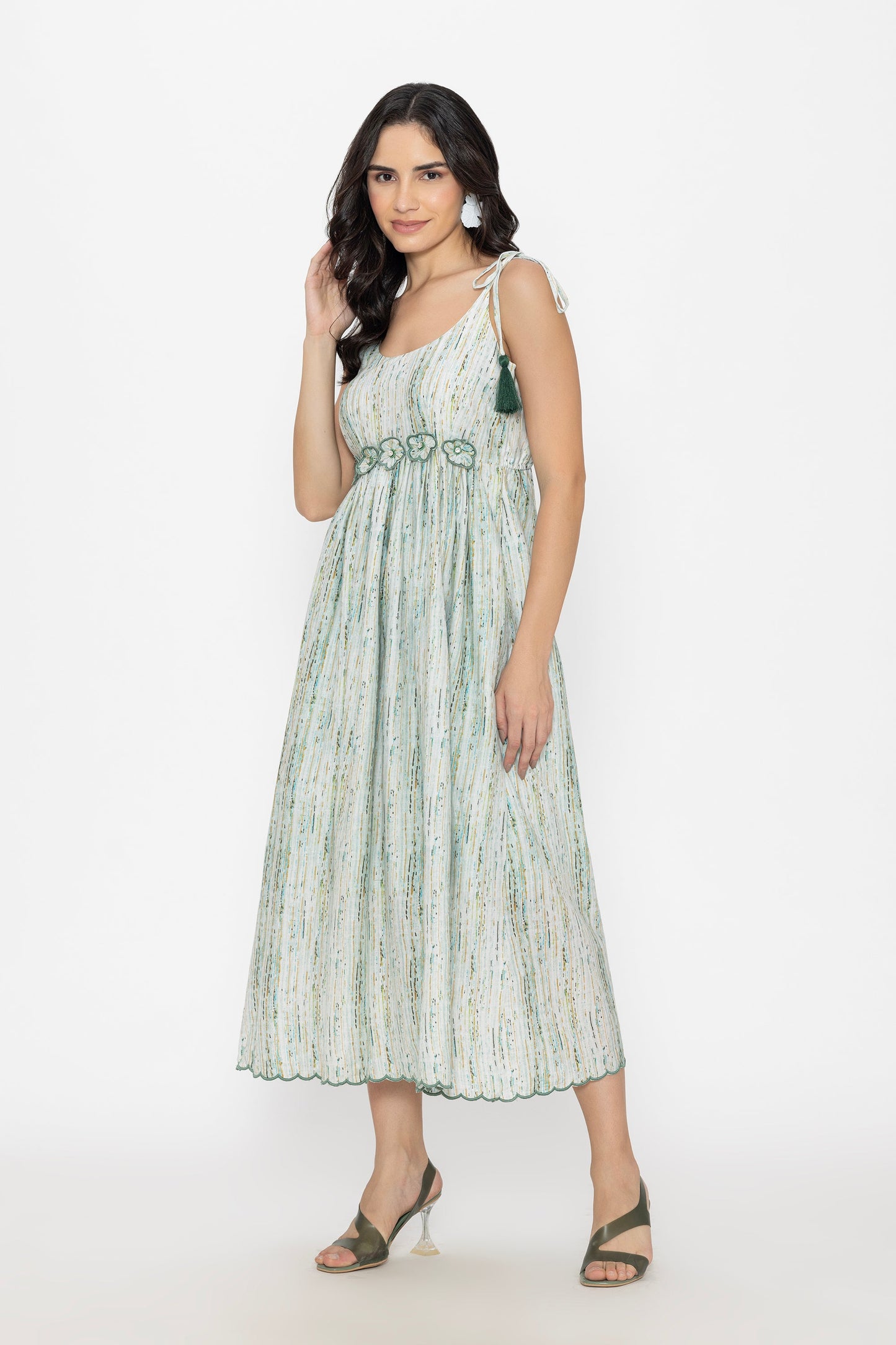 Floral Cutout Anarkali Dress