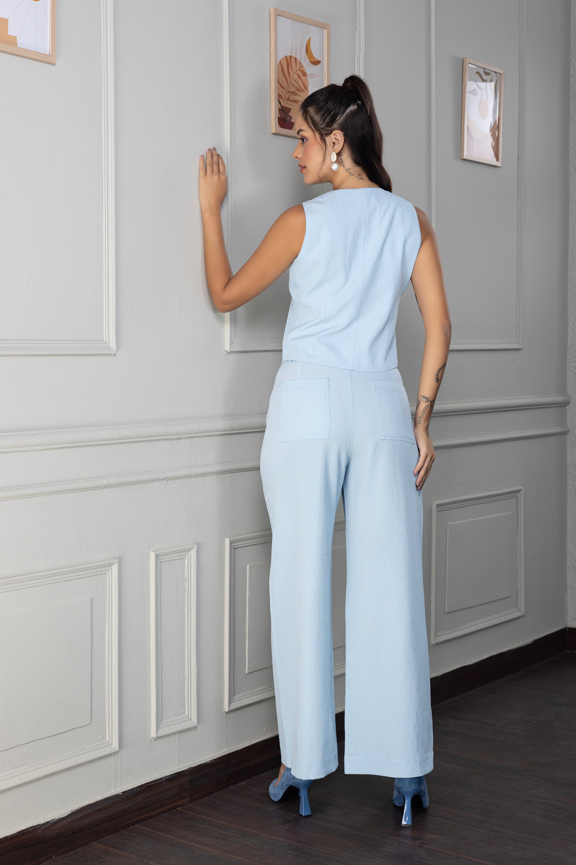 Blue Sky Waist Coat Set