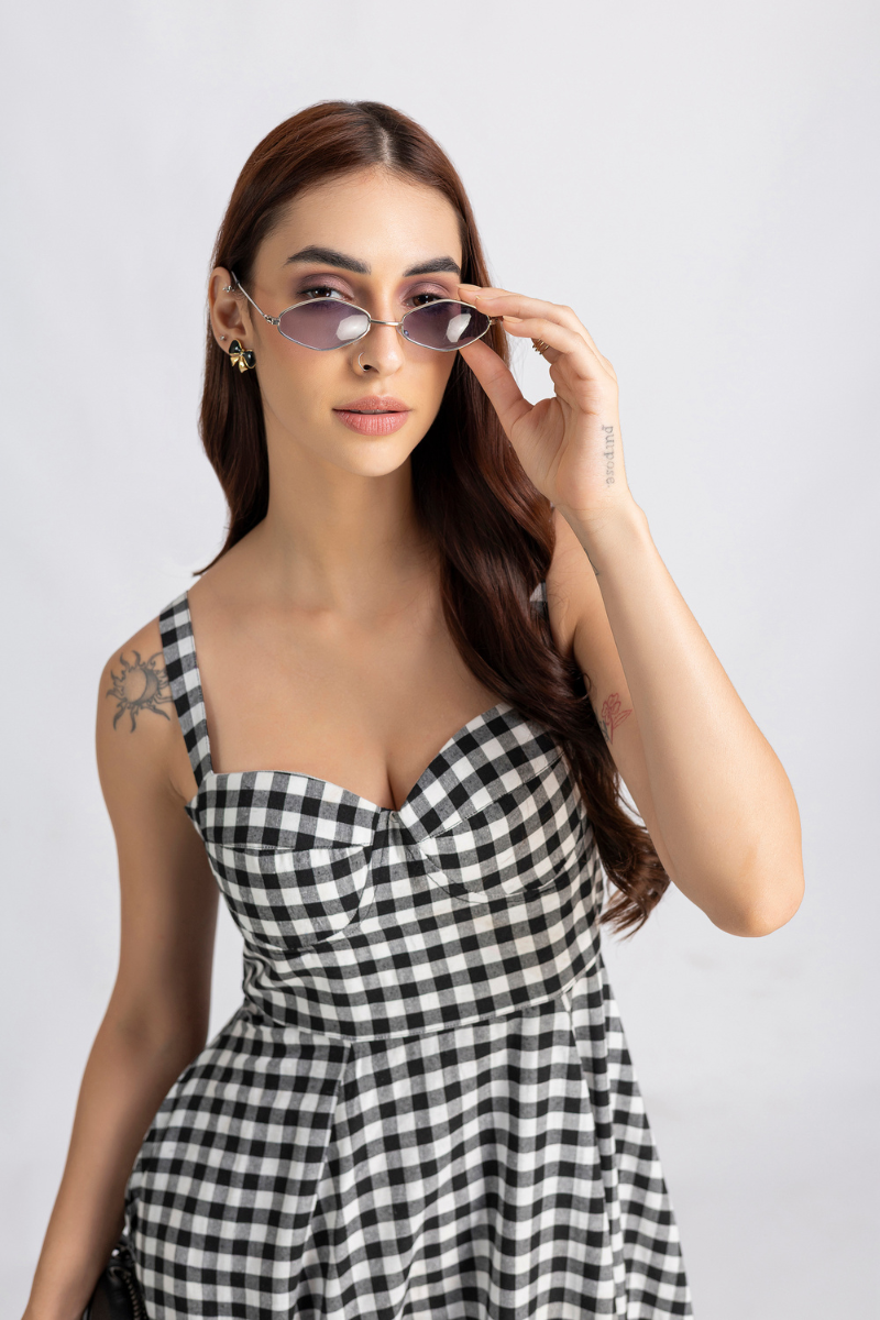Monochrome Melody Dress