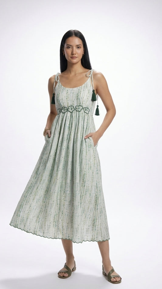 Floral Cutout Anarkali Dress
