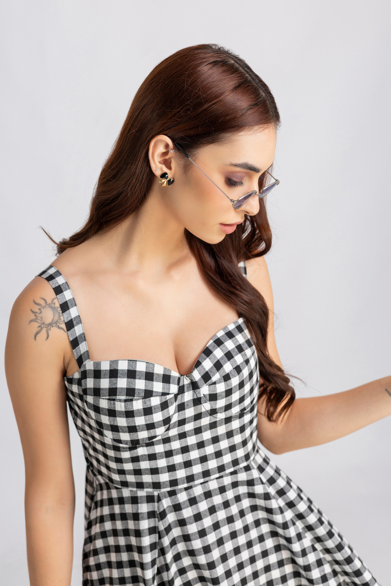 Monochrome Melody Dress
