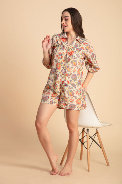Printed Playsuit for Women