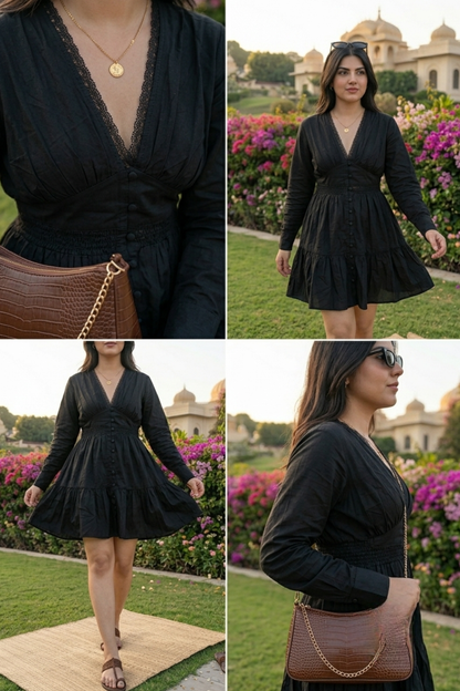 Exaggerated sleeve dress