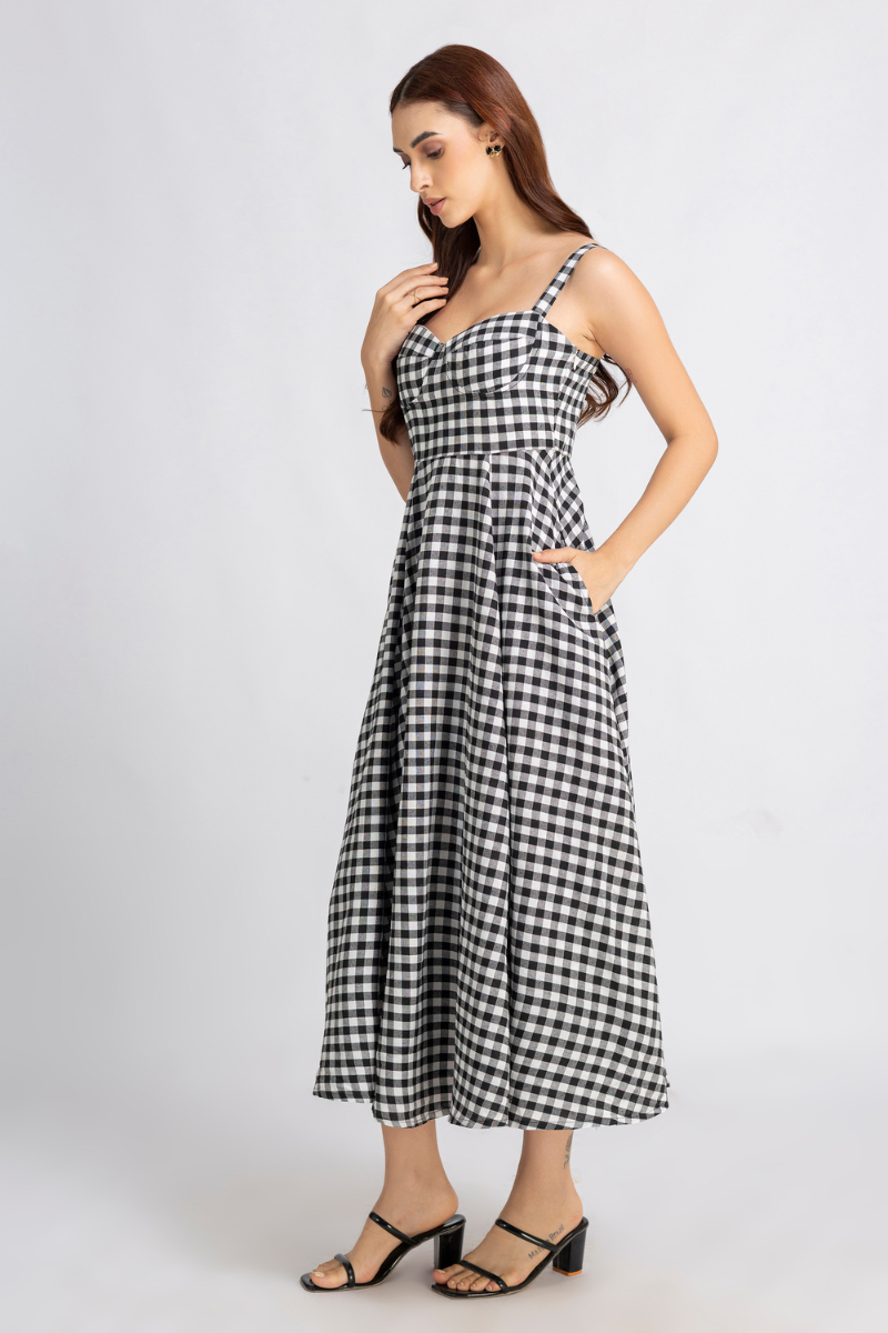Monochrome Melody Dress
