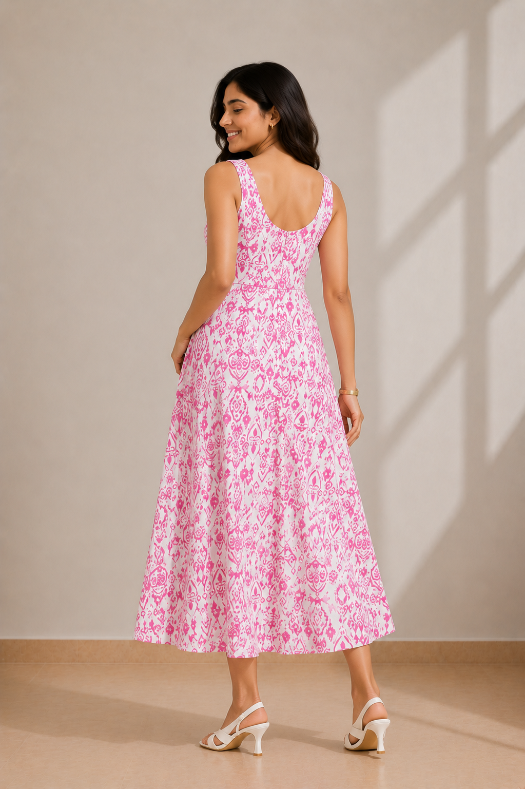 Pink Pleated Dress
