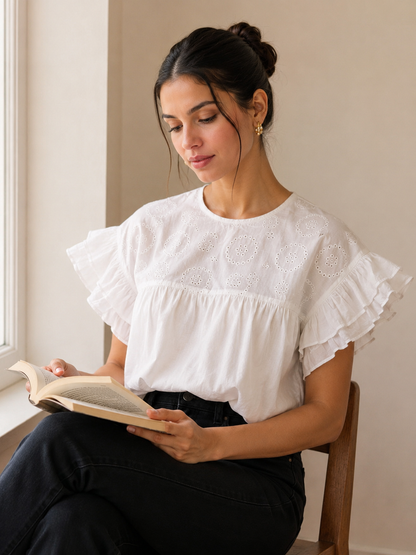 Ivory Blossom Top