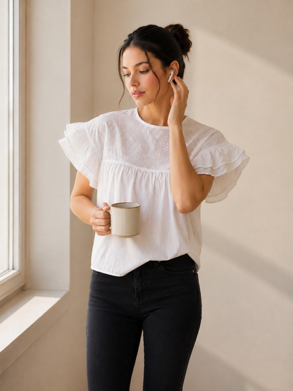 Ivory Blossom Top