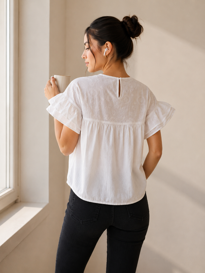Ivory Blossom Top