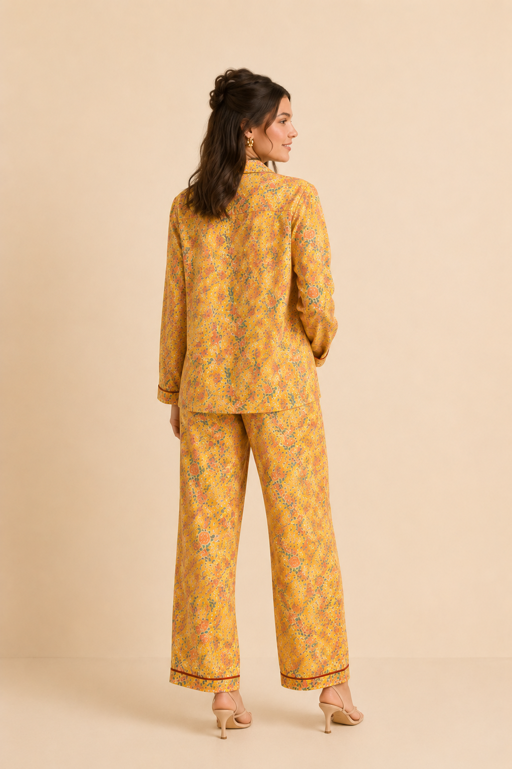 Yellow Printed Coord Set