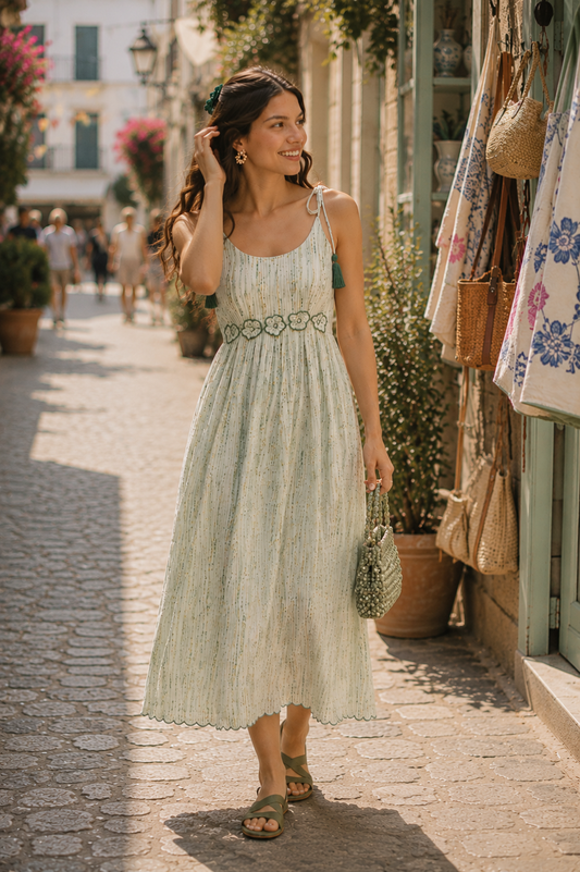 Floral Cutout Anarkali Dress