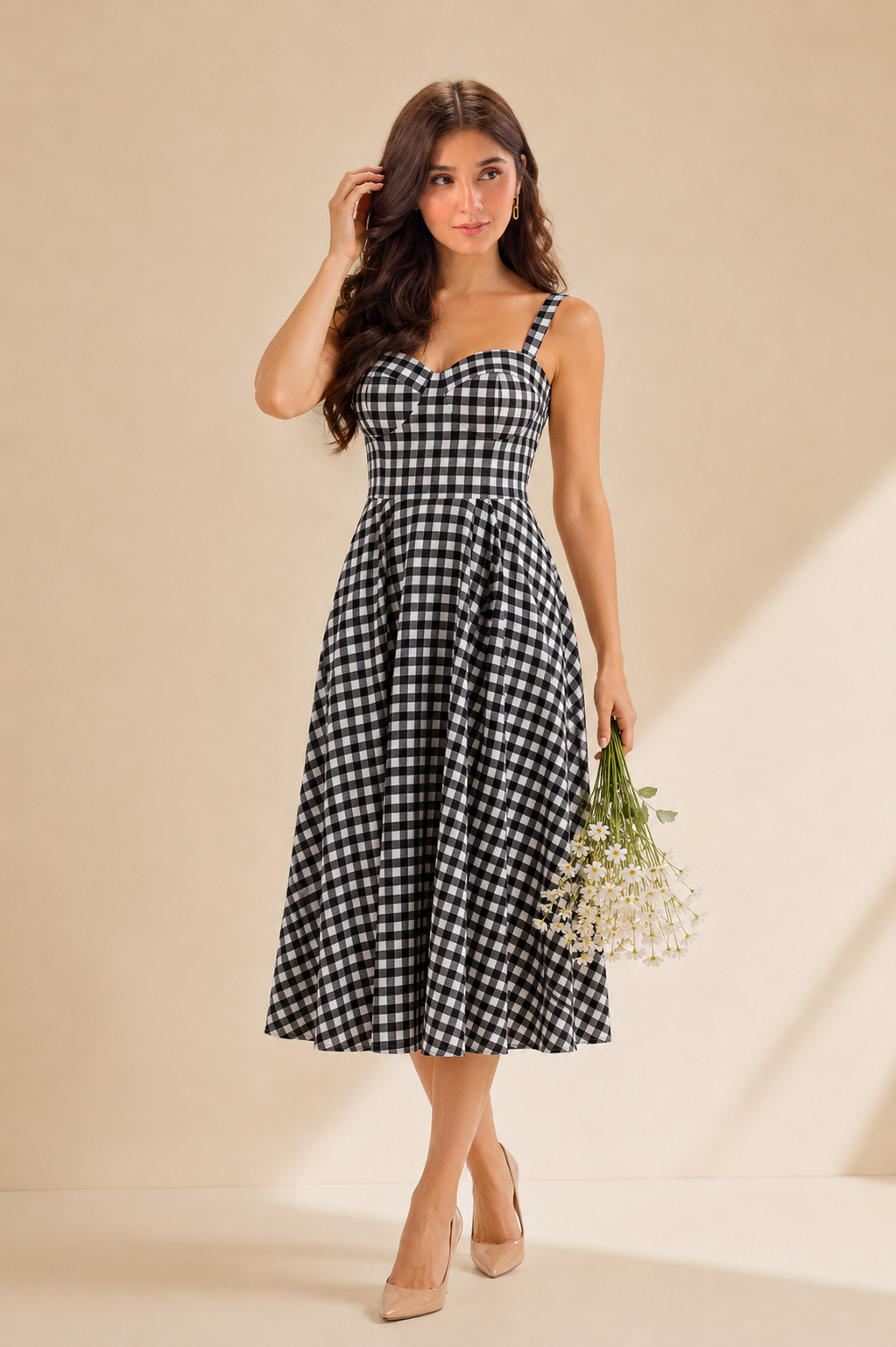 Monochrome Melody Dress