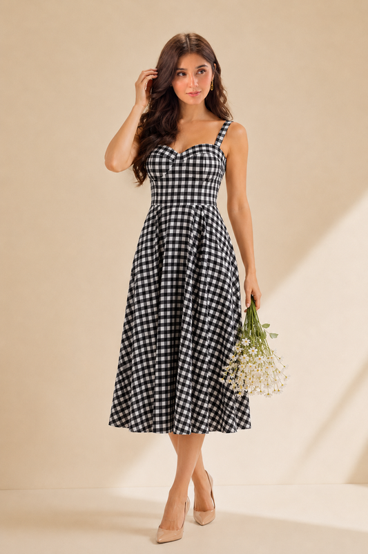Monochrome Melody Dress