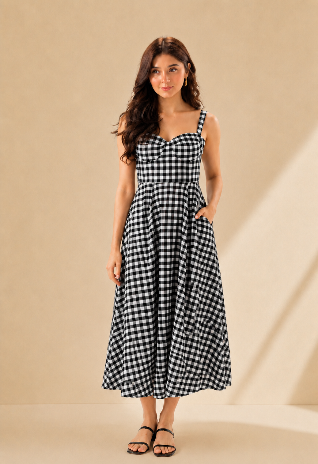 Monochrome Melody Dress