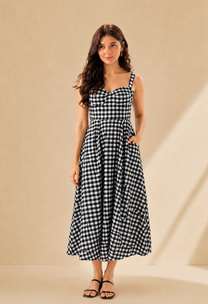Monochrome Melody Dress