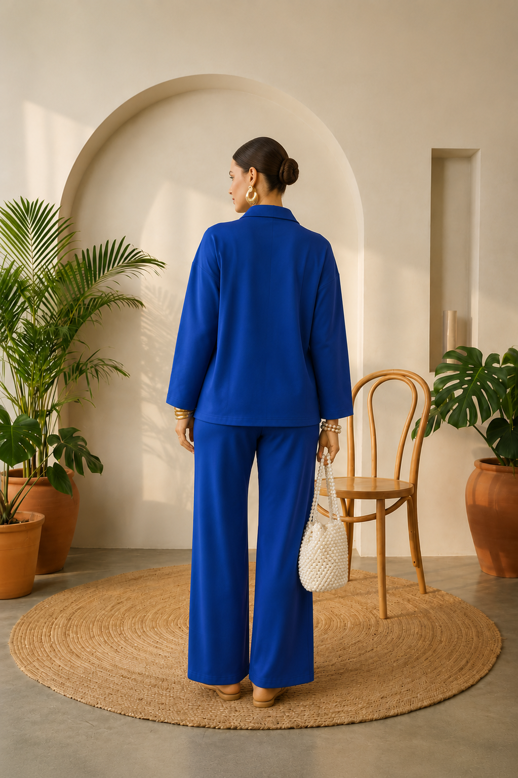 Mahira 2.0 Coord Set (Navy Blue)
