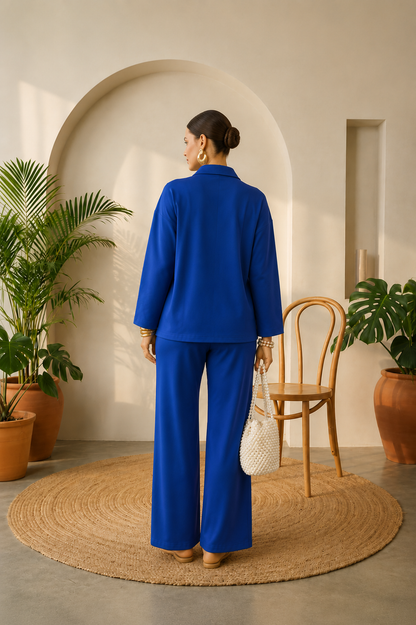 Mahira 2.0 Coord Set (Navy Blue)