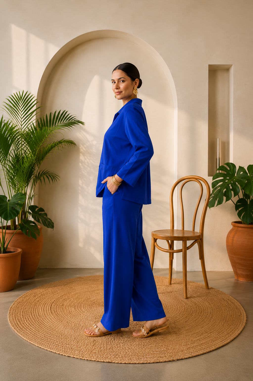 Mahira 2.0 Coord Set (Navy Blue)